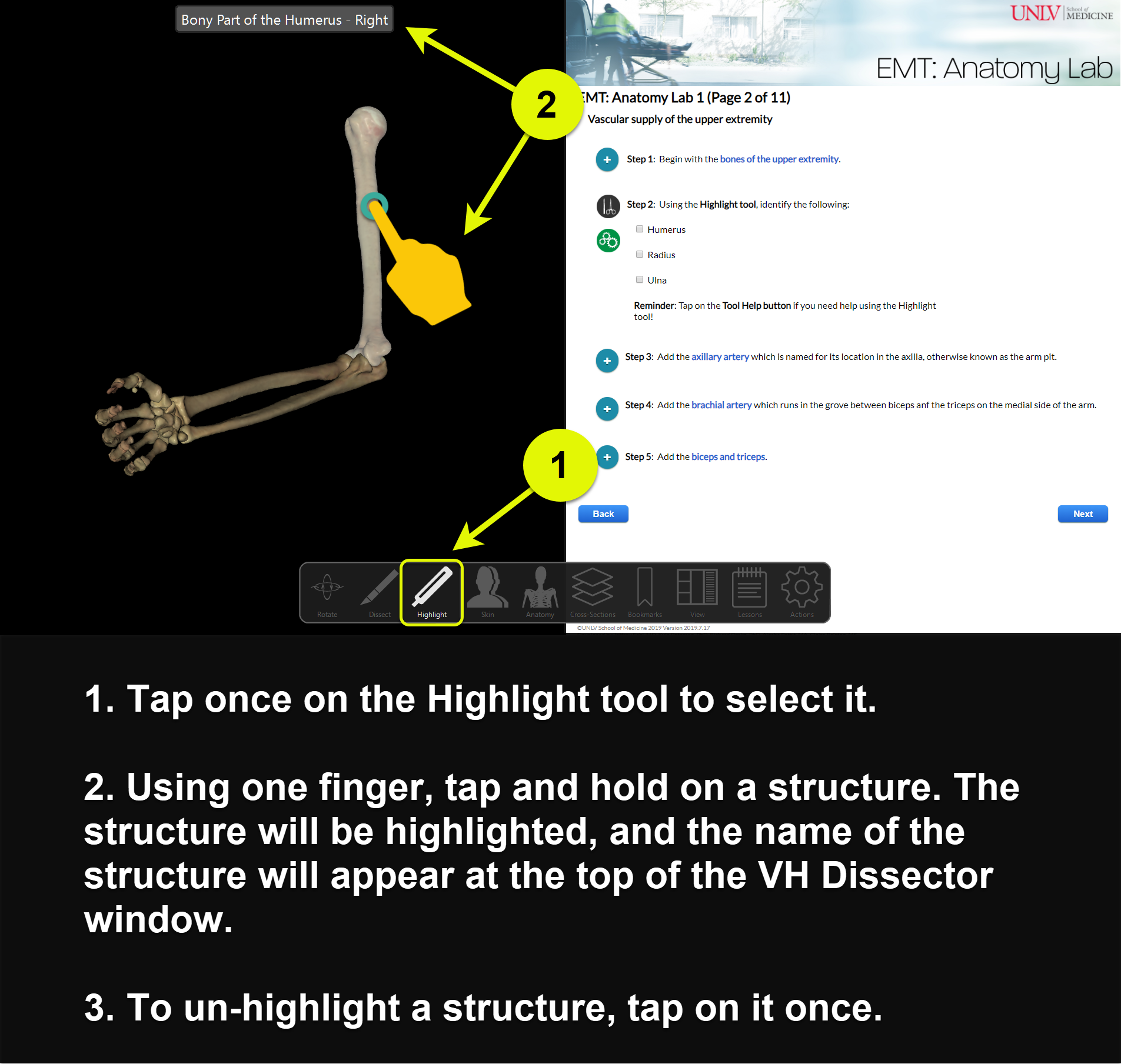 Highlight Tool Instructions